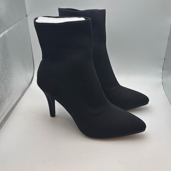 CUSHIONAIRE Women's Gipsee Stretch Knit Heel SIZE 7 BLACK NEW - Picture 1 of 7
